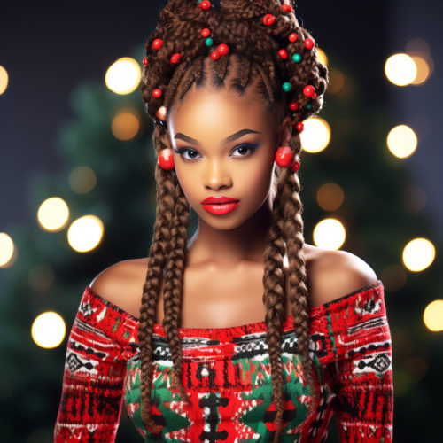 Free Christmas Braids Spot the Difference Picture Puzzle