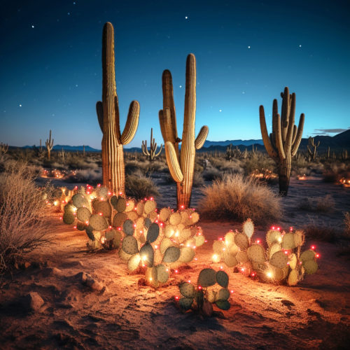 Saguaro Santas: FREE Picture Puzzle with a Desert Twist