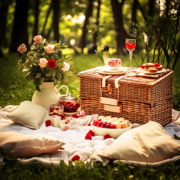 Romantic Picnic: A Picture Puzzle Amidst Nature’s Embrace